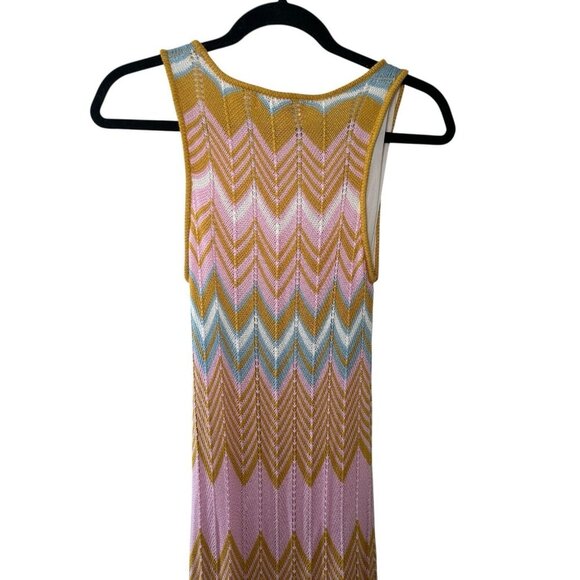 Womens Petal & Pup Maxi Crochet Lined Dress Size 6 Colorful Boho Festival Knit - Picture 6 of 8